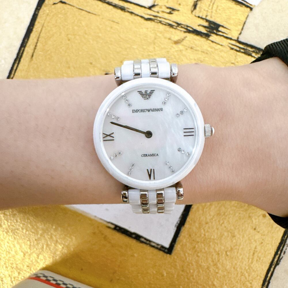 Emporio Armani Gianni T-Bar AR1488 CERAMICA Ladies Watch